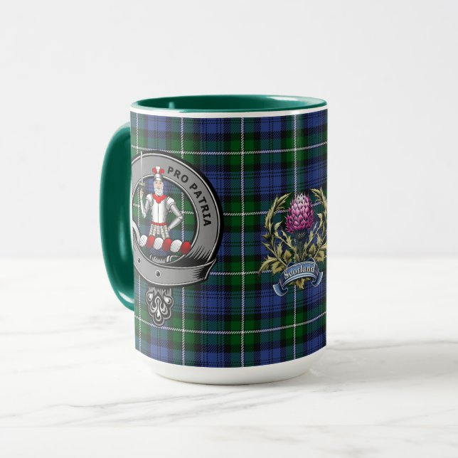 Bannerman Clan Badge & Tartan Mug (Front Left)