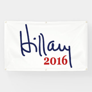 Bannière 2016 extérieure de signature de Hillary