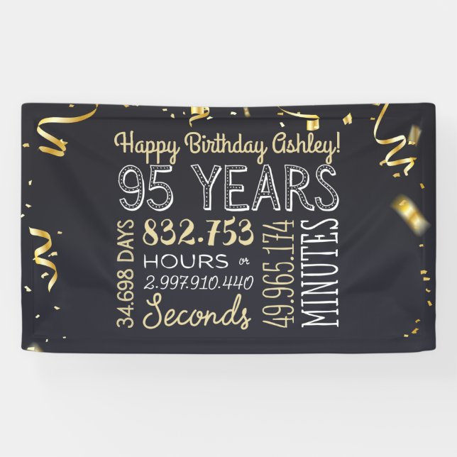 Bannière 95e anniversaire - 95 ans en heures et se (Horizontal)