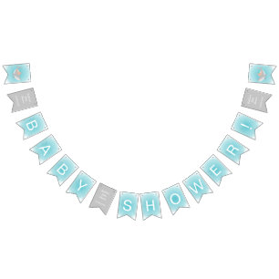 Bannière à bascule de Baby shower de requin doux