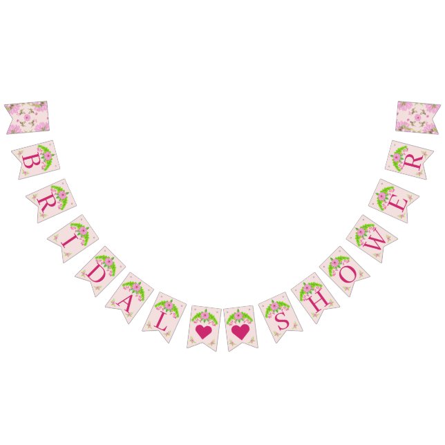 Bannière à bouquet rose et vert nostalgique floral (Tout)