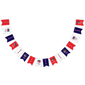 Bannière À Fanions 250e anniversaire USA Patriotic Flags Banner