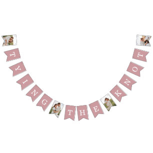 Bannière À Fanions 4 Dîner de répétition de photos Dîner Dusty Rose B
