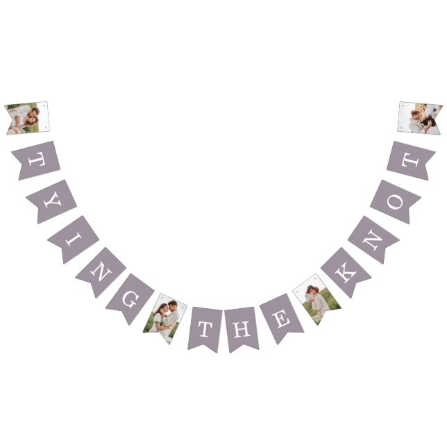 Bannière À Fanions 4 Photo Engagement Party Purple Bunple Flags (Tout)