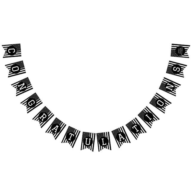 Bannière À Fanions Agent correctionnel Thin Silver Line Promotion (Tout)