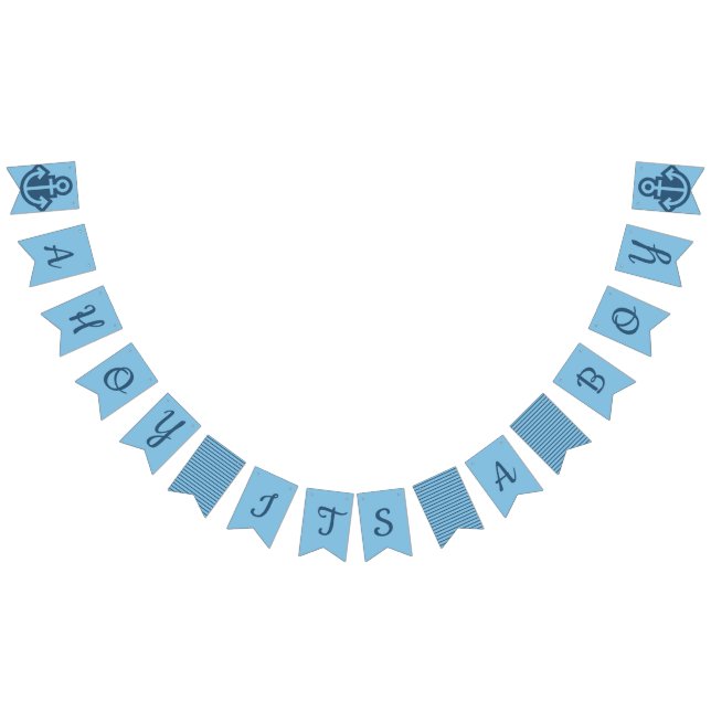 Bannière À Fanions Ahoy C'Est Un Garçon Brouillard Nautique (Tout)