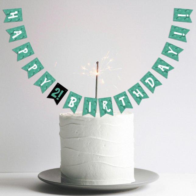 Bannière À Fanions Amusant & vert Halloween thème anniversaire de enf (Funny and green Halloween themed birthday party Bunting Flags
)
