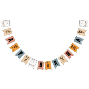 Bannière À Fanions Animaux de fête personnalisables