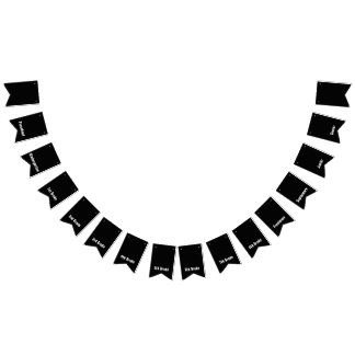 Bannière À Fanions Années d'études préscolaires au secondaire