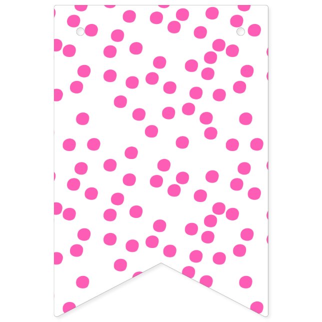 Bannière À Fanions Anniversaire de enfant - Motif À petits pois Hot P (Premier drapeau)