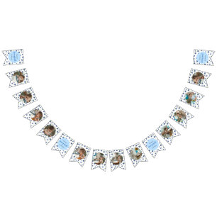 Bannière À Fanions Anniversaire du bleuet 12 Mois Photo Jalon