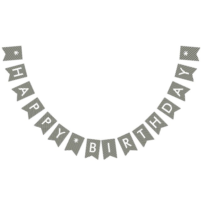 Bannière À Fanions Anniversaire gris, bleu et vert (Tout)