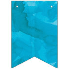 Aquarelle bleu turquoise Joyeux anniversaire