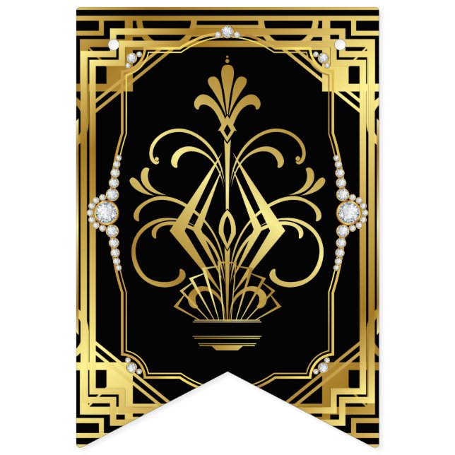 Bannière À Fanions Art Déco Putting on the Ritz (Premier drapeau)