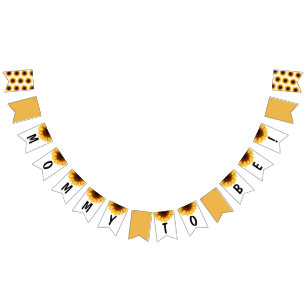 Bannière À Fanions Baby shower d'accueil pour tournesol Automne