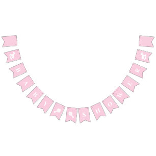 Bannière À Fanions Baby shower Pastel Rose Baby Girl