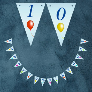 Bannière À Fanions Ballons de fête lumineux de joyeux anniversaire
