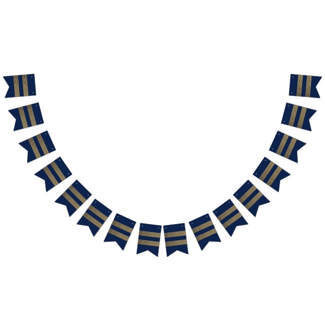 Bannière À Fanions Bandes d'or du capitaine (Tout)