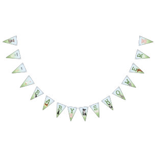 Bannière À Fanions Bassin de baby shower pour animaux de ferme mignon