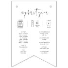 Bébé STELLA Première année Bandeau photo mensuel