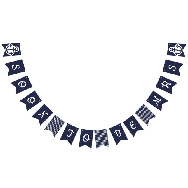 Bannière À Fanions Bientôt Être Mme Nautical Bunting (Tout)