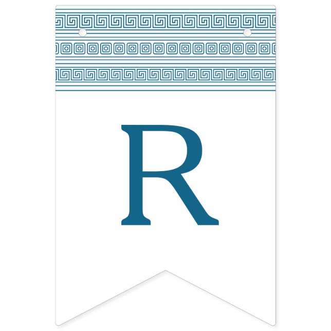 Bannière À Fanions Bleu Grec Toga fête d'anniversaire avec éléments d (Dixième drapeau)