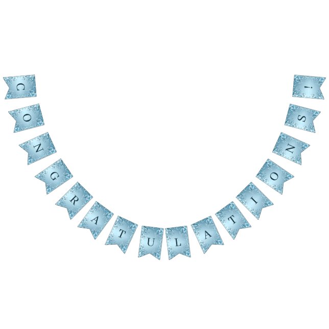 Bannière À Fanions Blue Decorative Floral Bunting Flag (Tout)