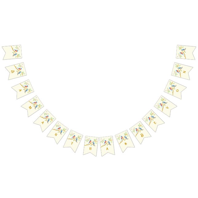 Bannière À Fanions Bluebirds Wedding Bunting Flags (Tout)