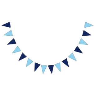 Bannière À Fanions Blues Confetti pour la fête d'anniversaire des enf