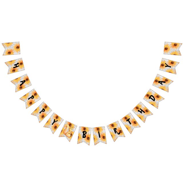 Bannière À Fanions Bois rustique Texté Automne Bunthday Bund (Tout)