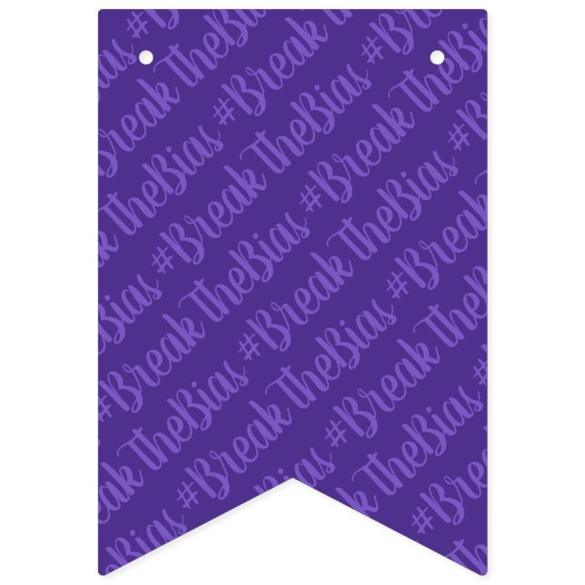 Bannière À Fanions #BreakTheBias Journée internationale des femmes (Seizième drapeau)