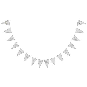 Bannière À Fanions Bunting du jour du mariage.