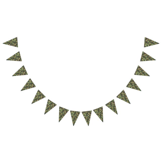 Bannière À Fanions Camo vert | Camouflage Hunter Love (Tout)