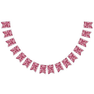 Bannière À Fanions Camouflage rose