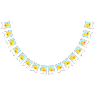 Bannière À Fanions Caoutchouc jaune et rose