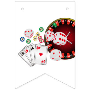 Bannière À Fanions casino, joyeux anniversaire, BUNNING BANNER