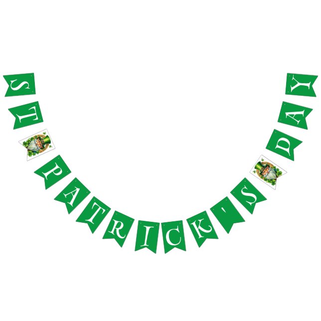 Bannière À Fanions Célébration de la Saint-Patrick par les Leprechaun (Tout)