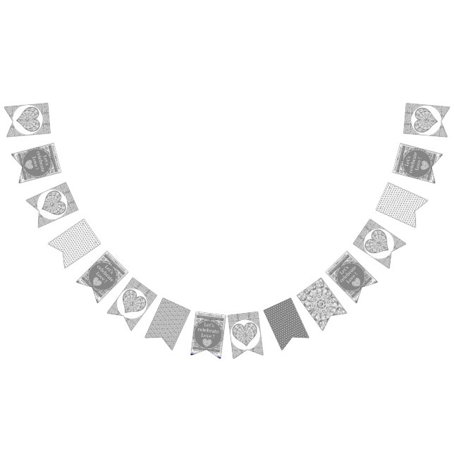 Bannière À Fanions Céramique gris dentelle (Tout)