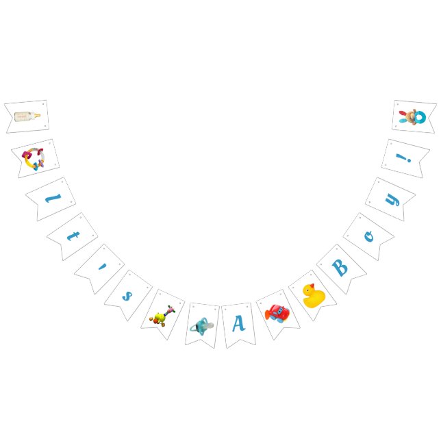 Bannière À Fanions C'est un garçon ! Mandala en Bunting rose profond (Tout)