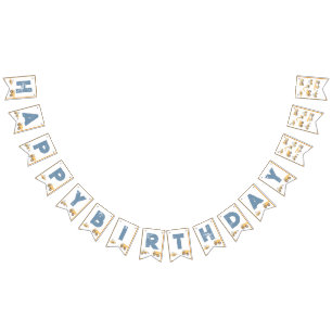 Bannière À Fanions Chariots de construction fête d'anniversaire