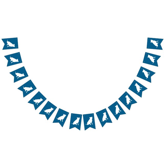 Bannière À Fanions Chien Baby shower Pit Pitbull Blue Boy (Tout)