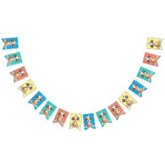 Bannière À Fanions Chiot d'anniversaire