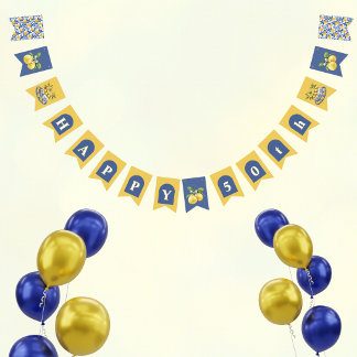 Bannière À Fanions Citrons jaunes Bunting bleu italien Amalfi 50e ann