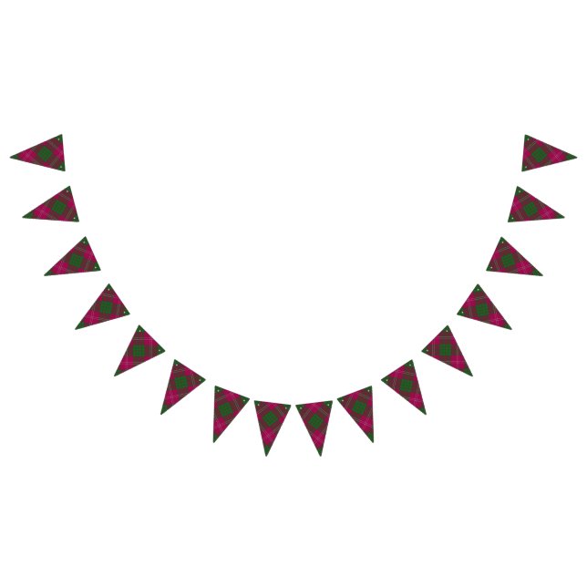 Bannière À Fanions Clan écossais Crawford Tartan (Tout)