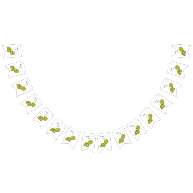 Bannière À Fanions Collection Cute Turtle-Kawaii (Tout)