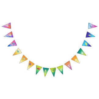 Bannière À Fanions Colorful Bird Bunting Penant Banner