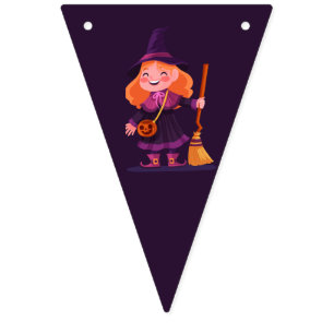 Bannière À Fanions Costume d'Halloween mignonne Fête d'Anniversaire m