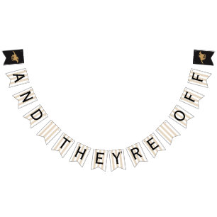 Bannière À Fanions Course à cheval / Mariage Et ils sont éteints