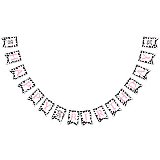 Bannière À Fanions Cow Theme First Birthday