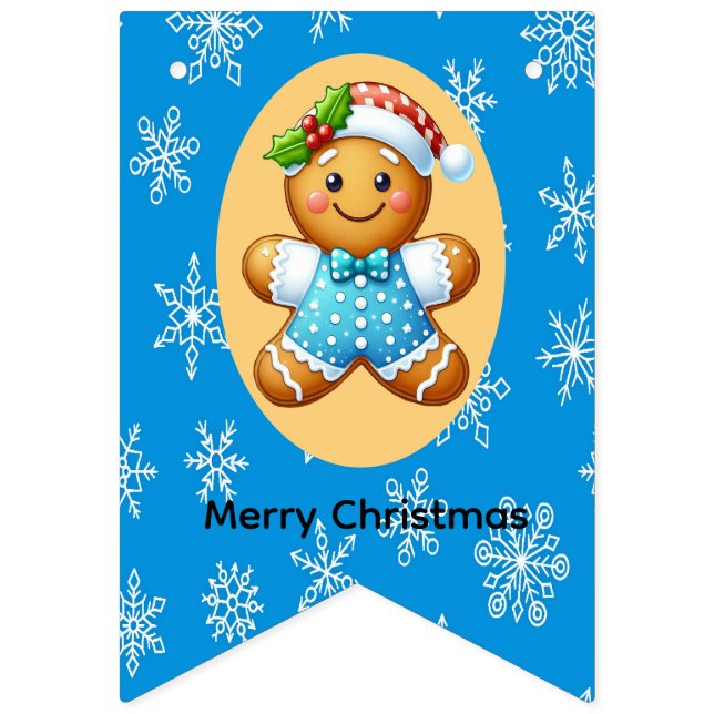 Bannière À Fanions Cute Gingerbread Bunting Flags (Premier drapeau)
